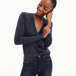 J. Crew Lurex Wrap Sweater